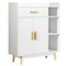 White Freestanding Storage Cabinet Chest with Drawer for Bathroom